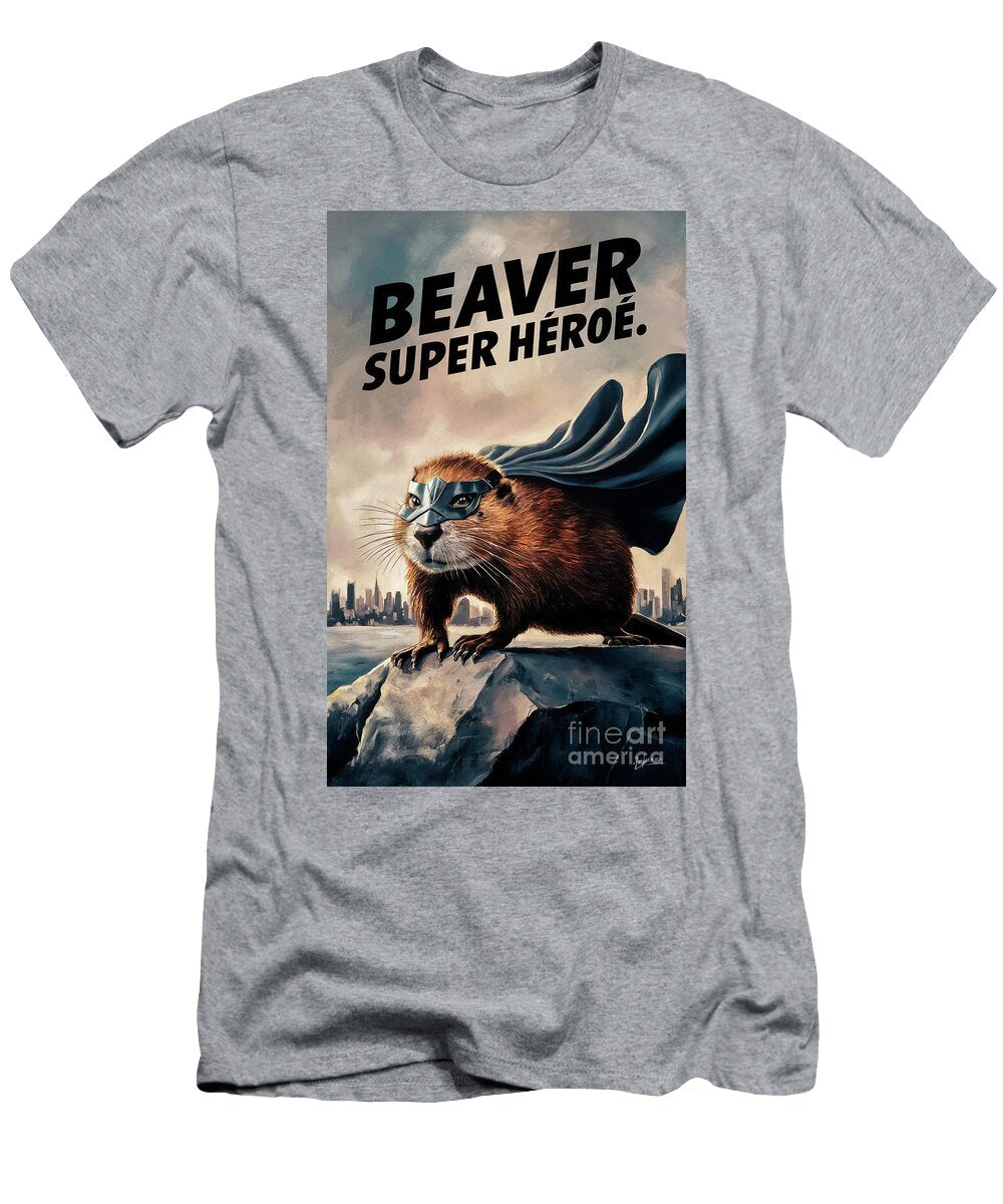 Beaver Superhero Rhys Jacobson T-Shirt
