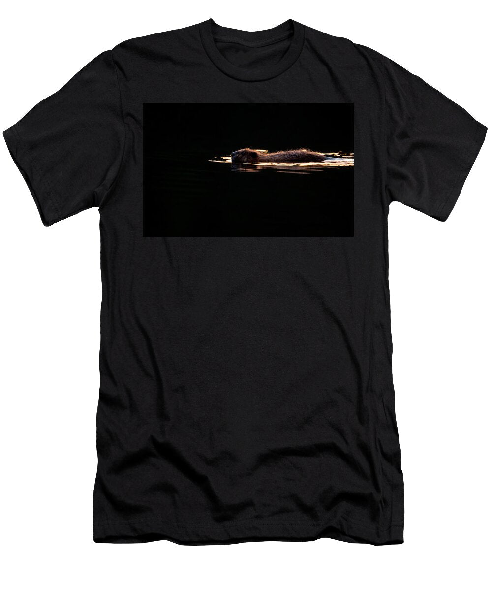 Beaver Swiiming Back to the Lodge Finland Danny Green Natureplcom T-Shirt