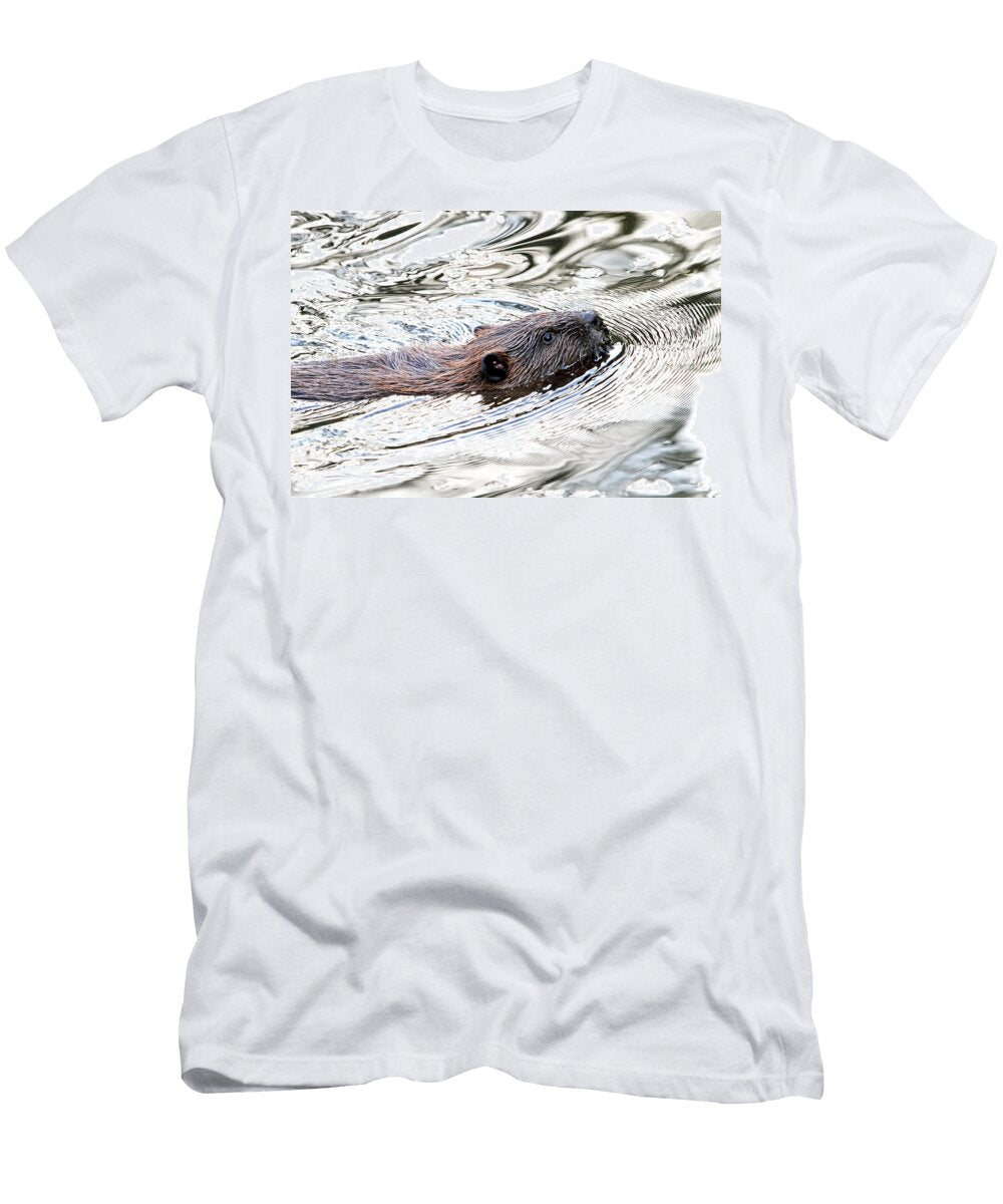 Beaver Swimming in a Pond Peggy Collins T-Shirt