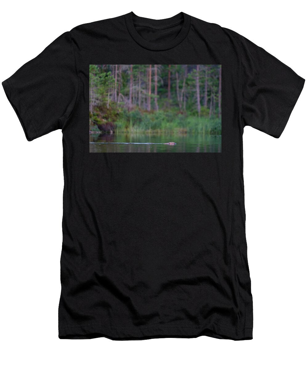 Beaver Swimming Malingsbo Kloten Nature Reserve Staffan Widstrand Natureplcom T-Shirt