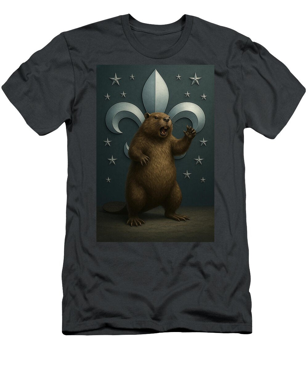 Beaver with Fleur De Lis and Stars Andres Lara T-Shirt