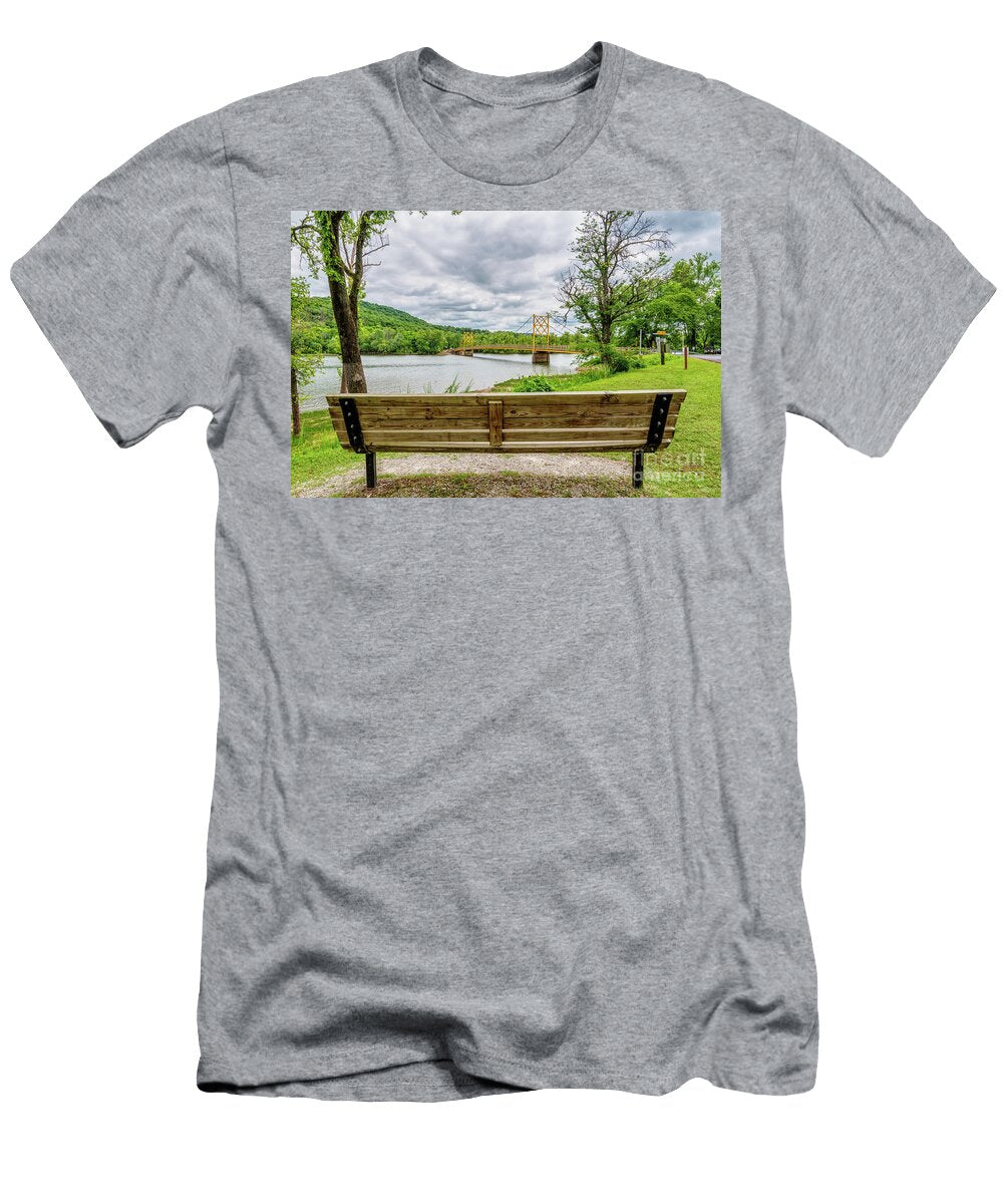 Bench View Beaver Bridge Jennifer White T-Shirt