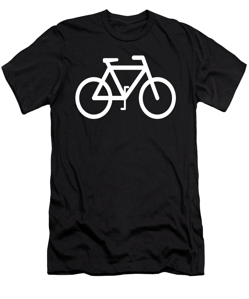 Bicycle Racing Bike Riding Symbol Silhouette Outline Alessandra Roth T-Shirt