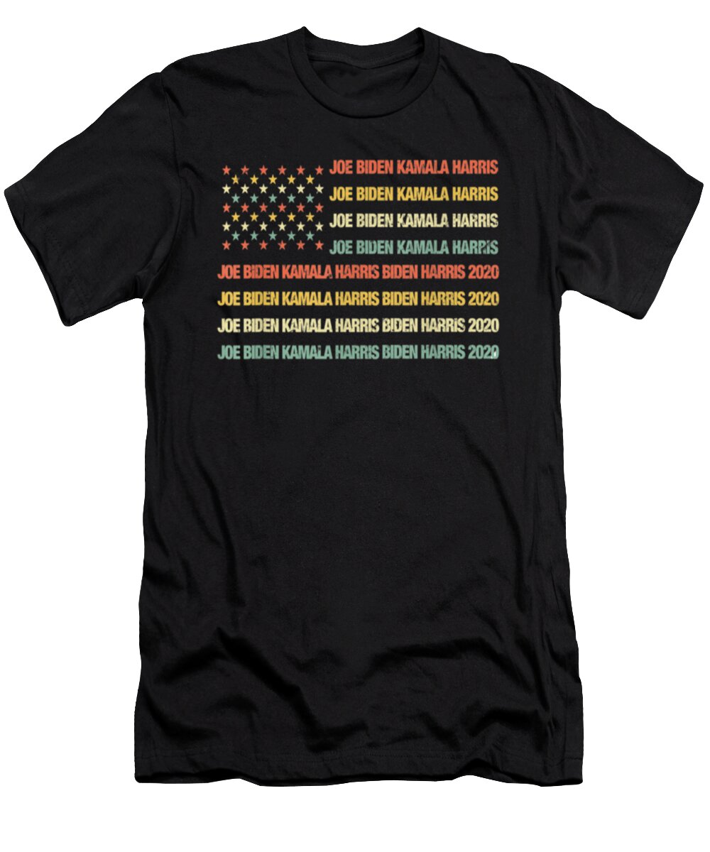 Biden Harris 2020 Retro US Flag Tinh Tran Le Thanh T-Shirt