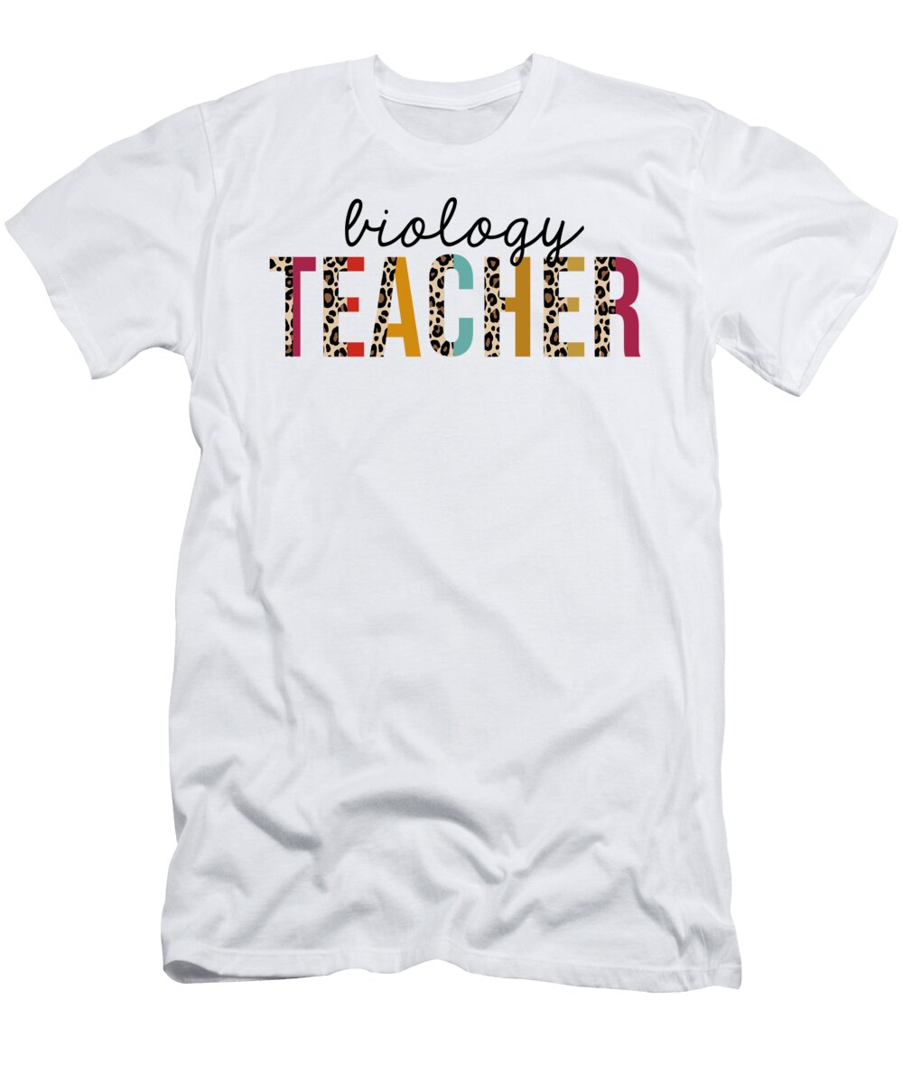 Biology Teacher Leopard Print Funny Jensen Cena T-Shirt