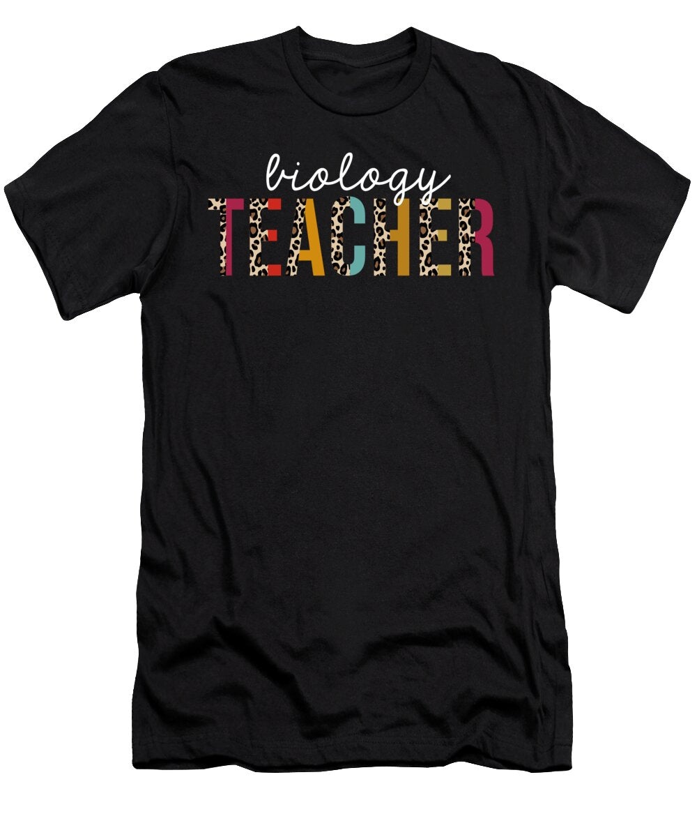 Biology Teacher Life Leopard Educator Appreciation Jensen Cena T-Shirt