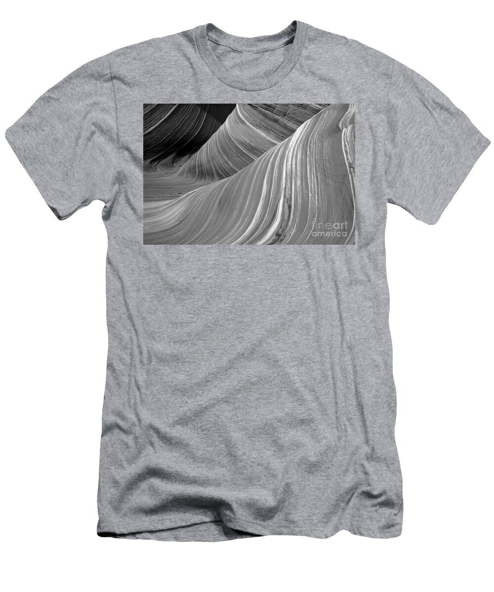 Black and White Sandstone Waves Adam Jewell T-Shirt