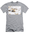 Black Footed Ferret Checking Things Out in the Snow Tony Hake T-Shirt