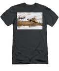 Black Footed Ferret Stalks a Prairie Dog Burrow Tony Hake T-Shirt