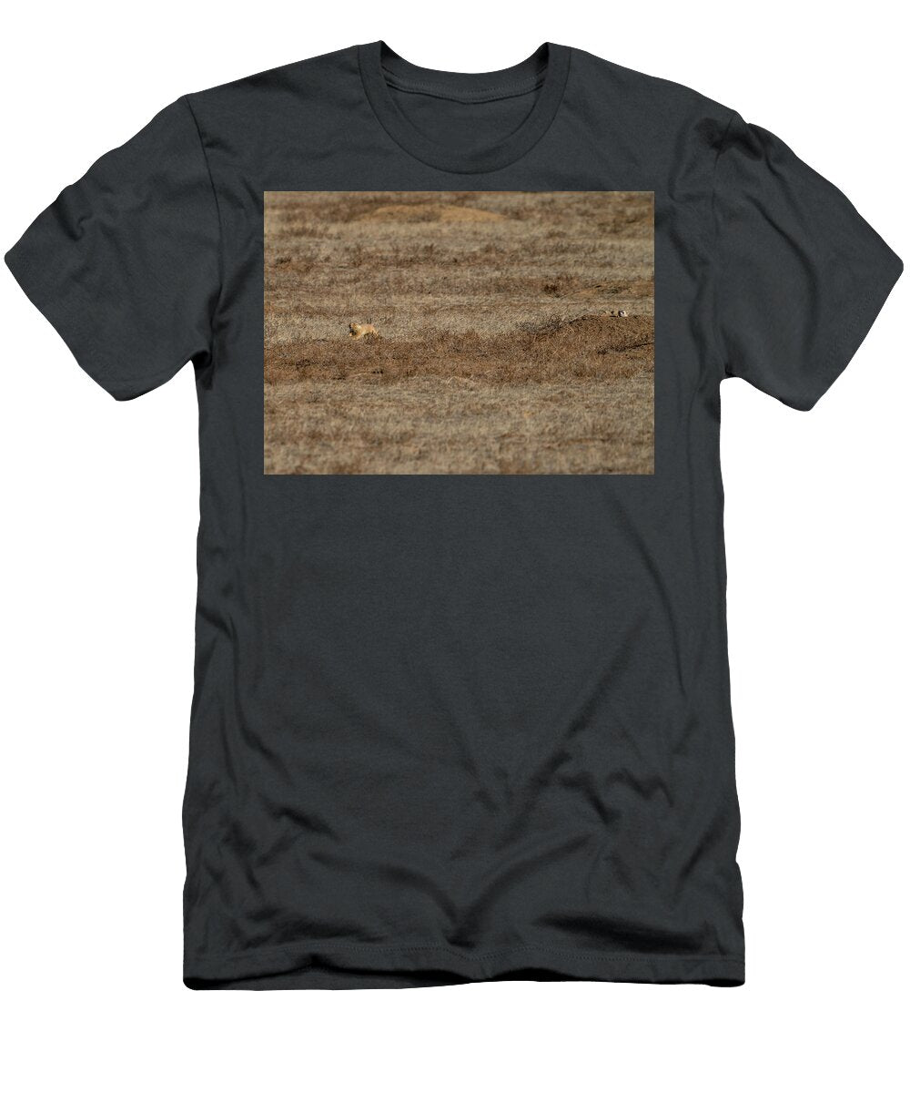 Black Tailed Prairie Dog Escaping Black Footed Ferret Charlie Summers Natureplcom T-Shirt
