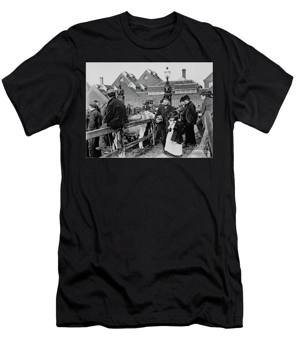 Blind Man At a Market C1890s Platinum Print Paul Martin T-Shirt