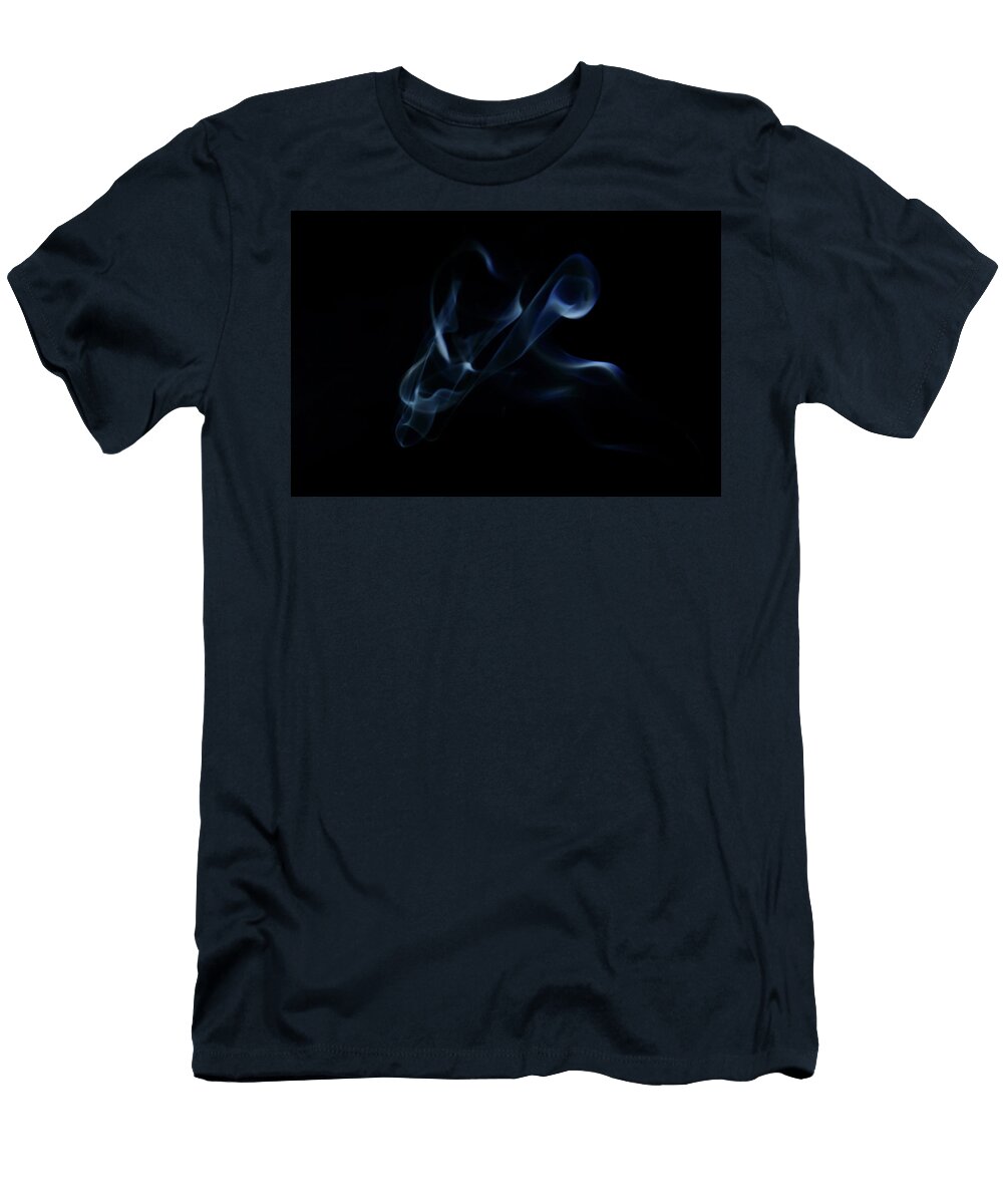 Blue Abstract Creaturelike Smoke Art Plume Johan Ferret T-Shirt