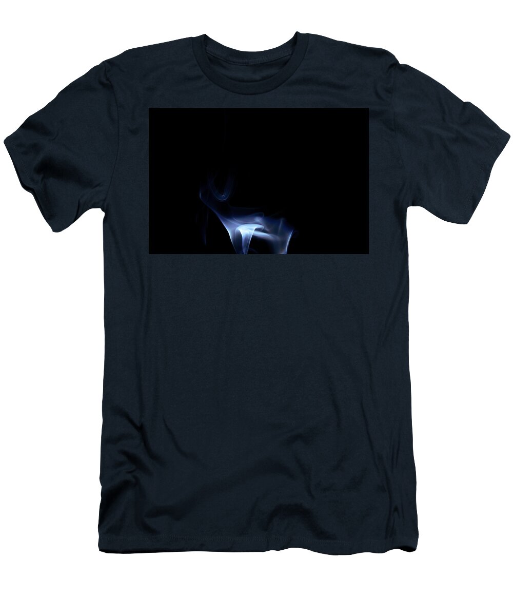 Blue Abstract Smoke Art Creature Johan Ferret T-Shirt