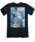 Blue and Gold Abstract Swirls Beaver Dam Ethereal May Chaney T-Shirt