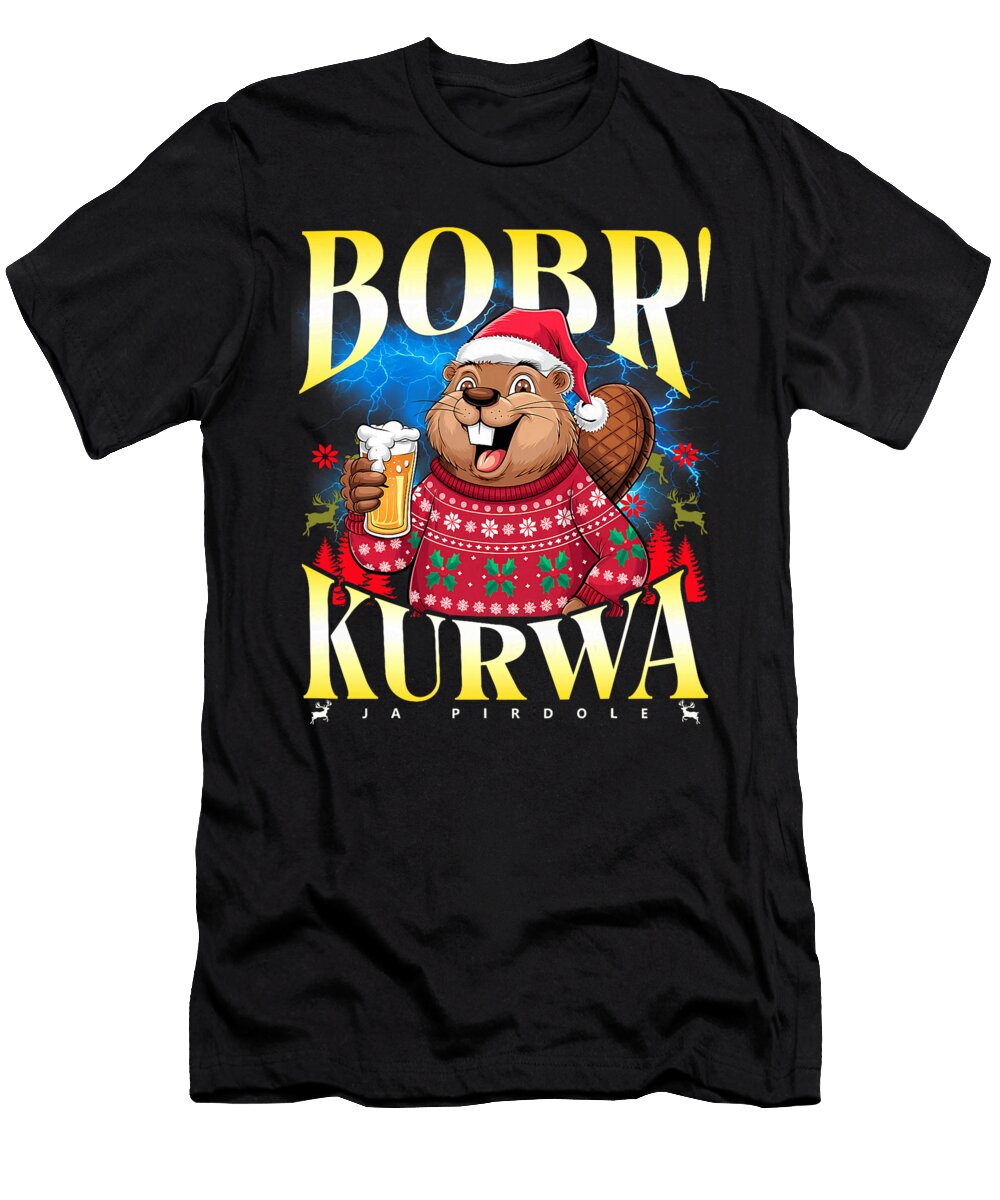 Bobr Kurwa Christmas Bober Jumper Funny Beer Studi Alex T-Shirt