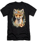 Boho Fox Floral Wildlife Nature Animal Heidi Joyce T-Shirt