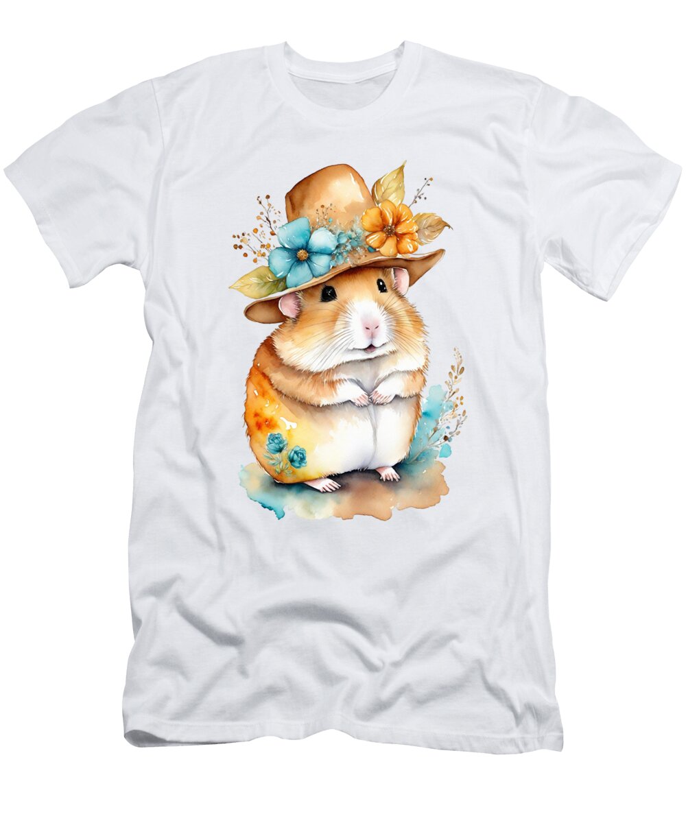Boho Graphics Hamster in a Hat Joanna Redesiuk T-Shirt