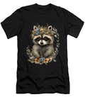 Boho Raccoon Floral Wildlife Nature Animal Heidi Joyce T-Shirt