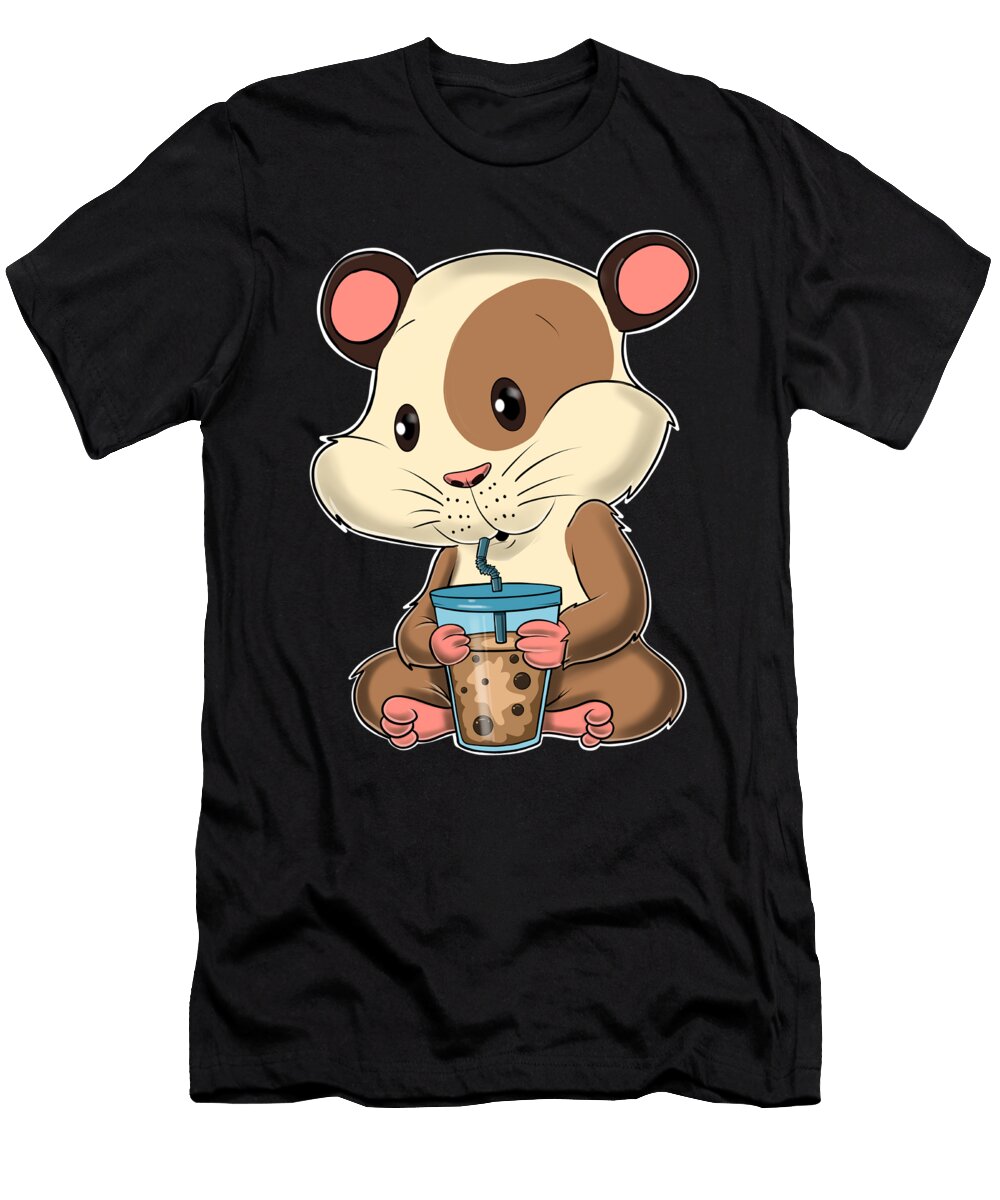 Bubble Tea Kawaii Hamster I Boba Tea Otaku Hamster Maximus Designs T-Shirt