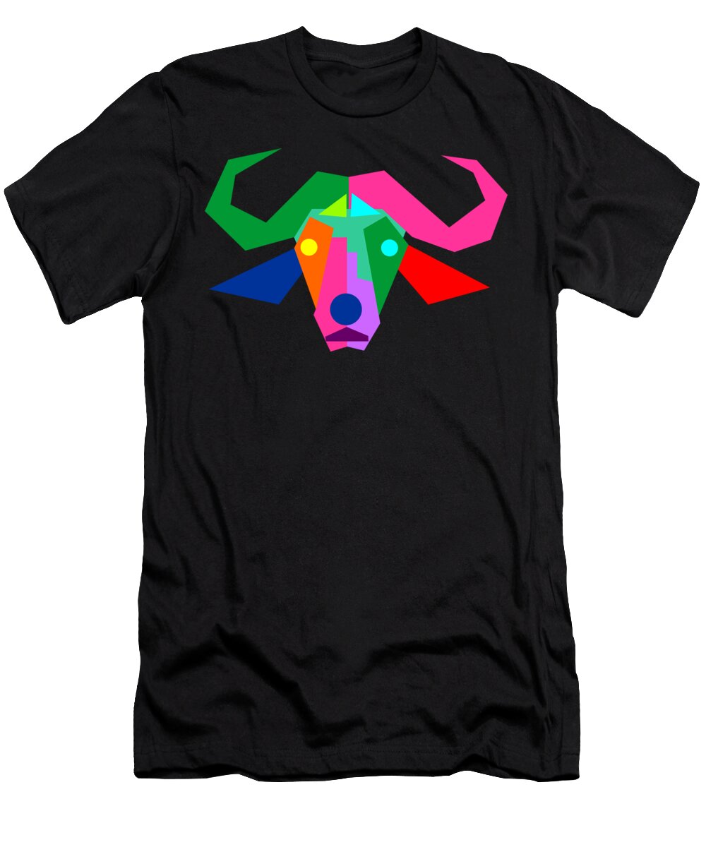 Buffalo Geometric Wpap Style Ahmad Nusyirwan T-Shirt