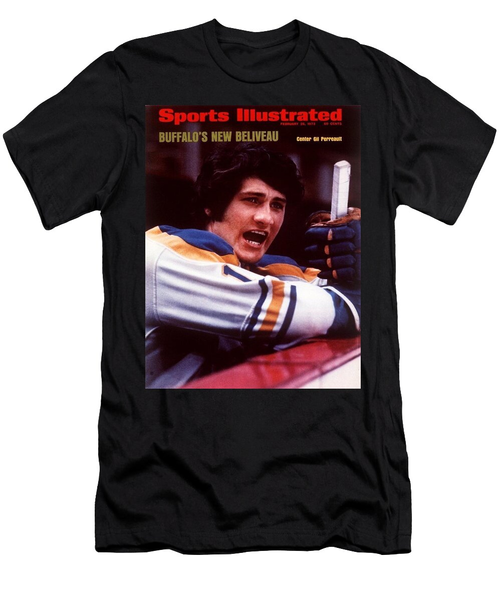 Buffalo Sabres Gil Perreault February 26 1973 Sports Illustrated Cover T-Shirt