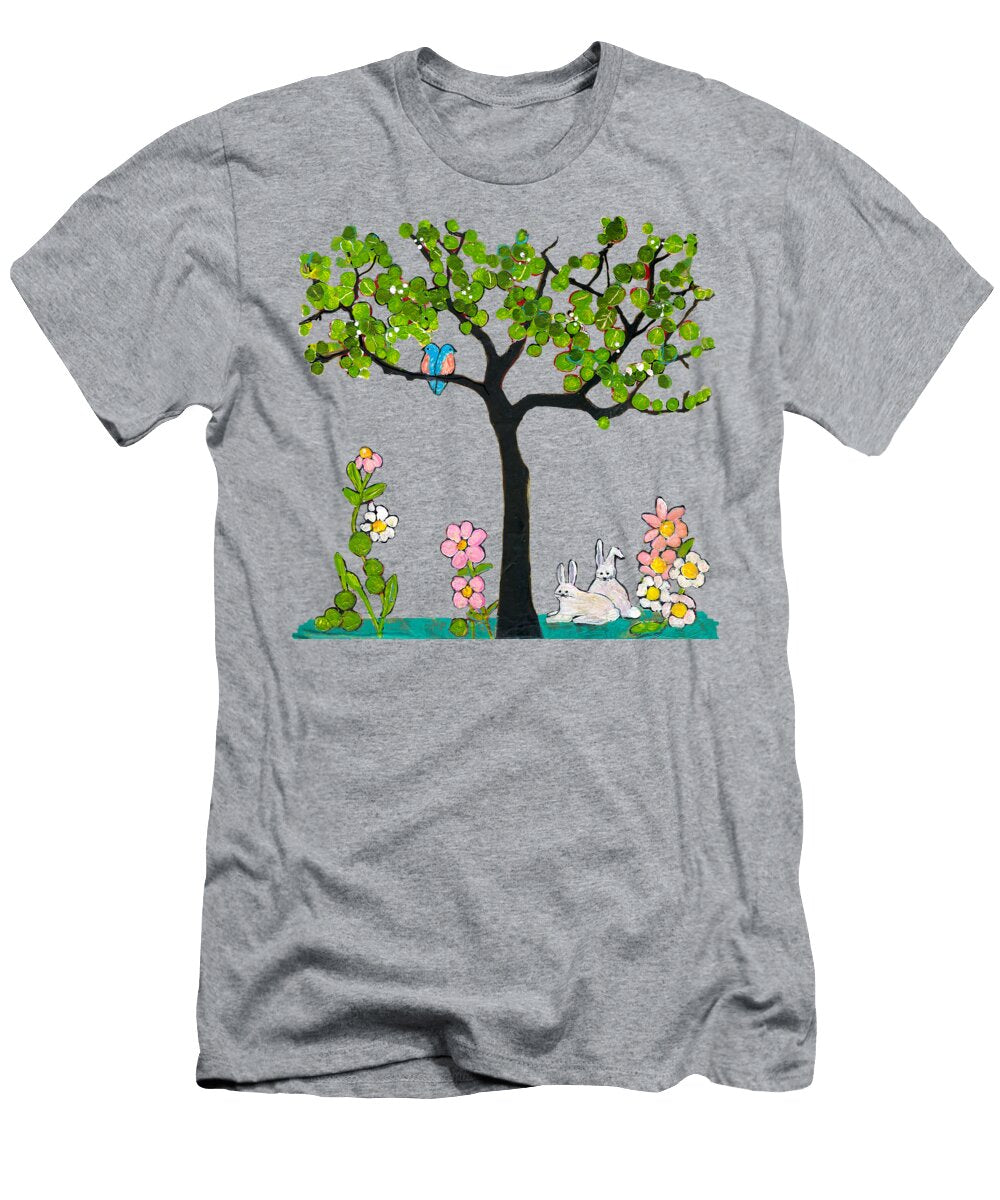 Bunnies and Birds Tree Blenda Studio T-Shirt