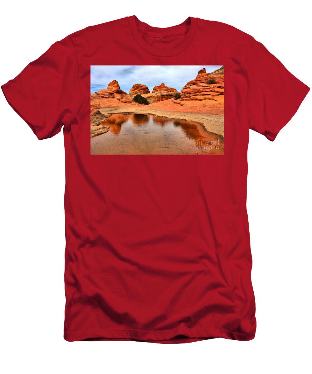 Buttes Along the Water Adam Jewell T-Shirt
