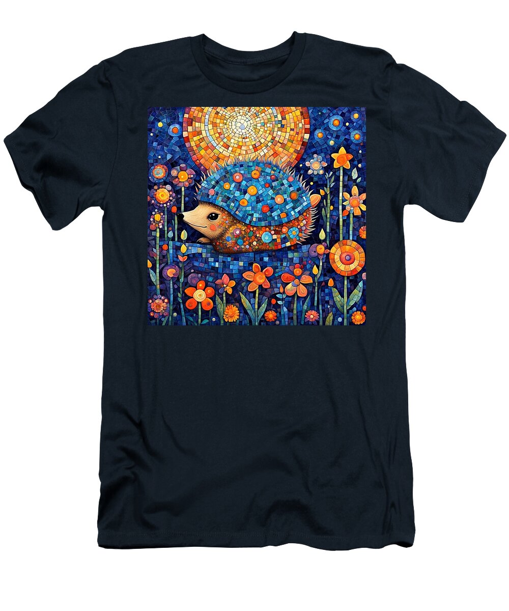 Camouflaging Hedgehog George Hutton Hunter T-Shirt