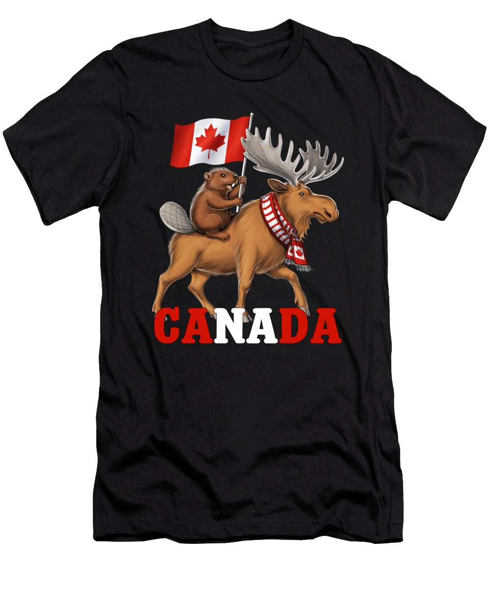 Canadian Beaver and Moose Nikolay Todorov T-Shirt