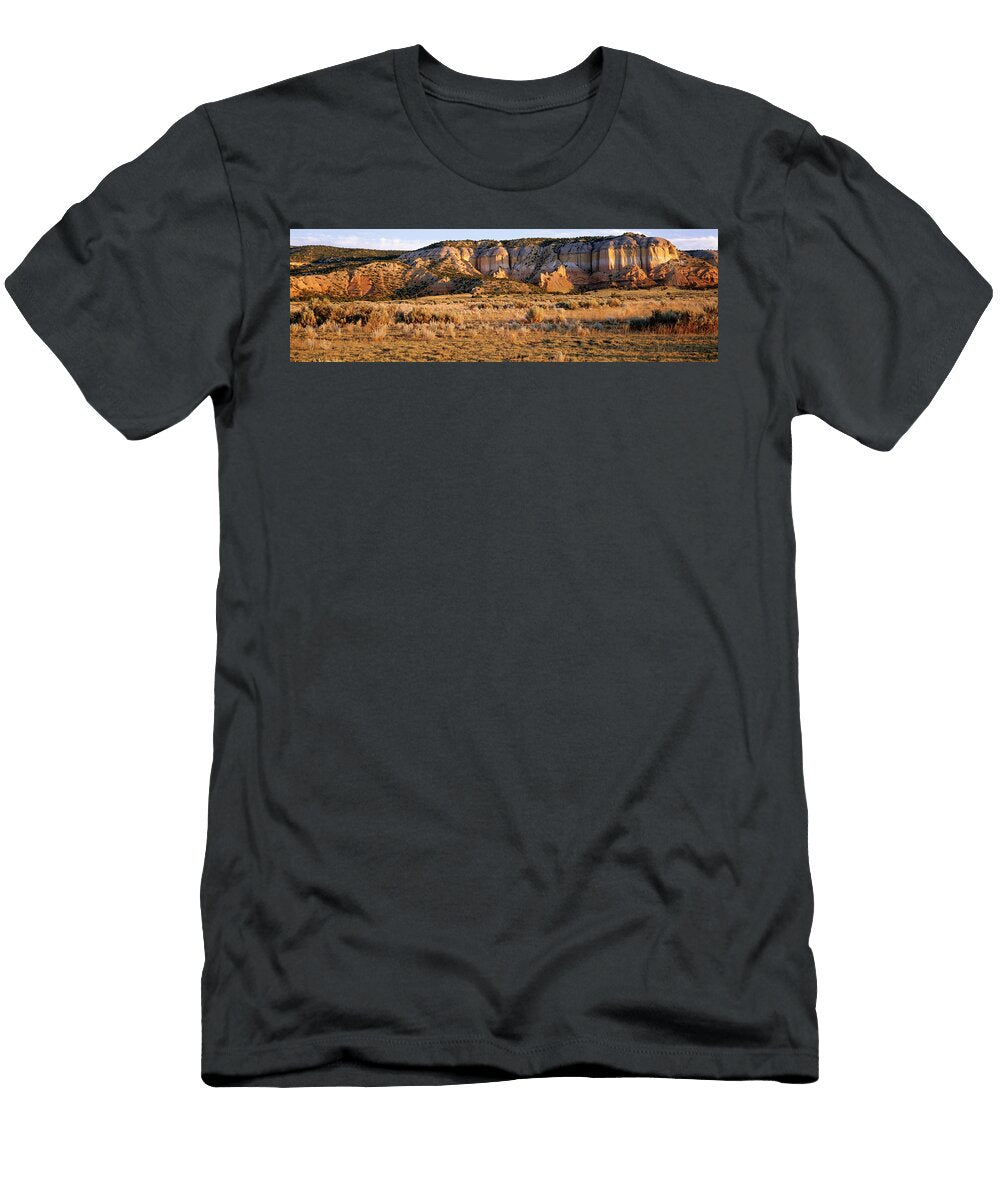 Canyons on a Landscape Chama River Panoramic Images T-Shirt