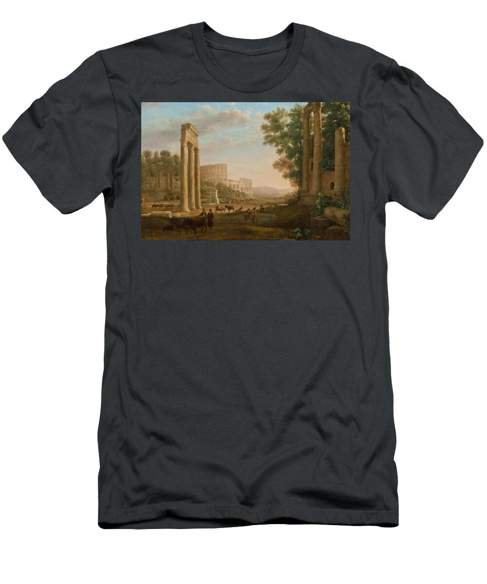 Capriccio with Ruins of the Roman Forum Claude Lorrain T-Shirt