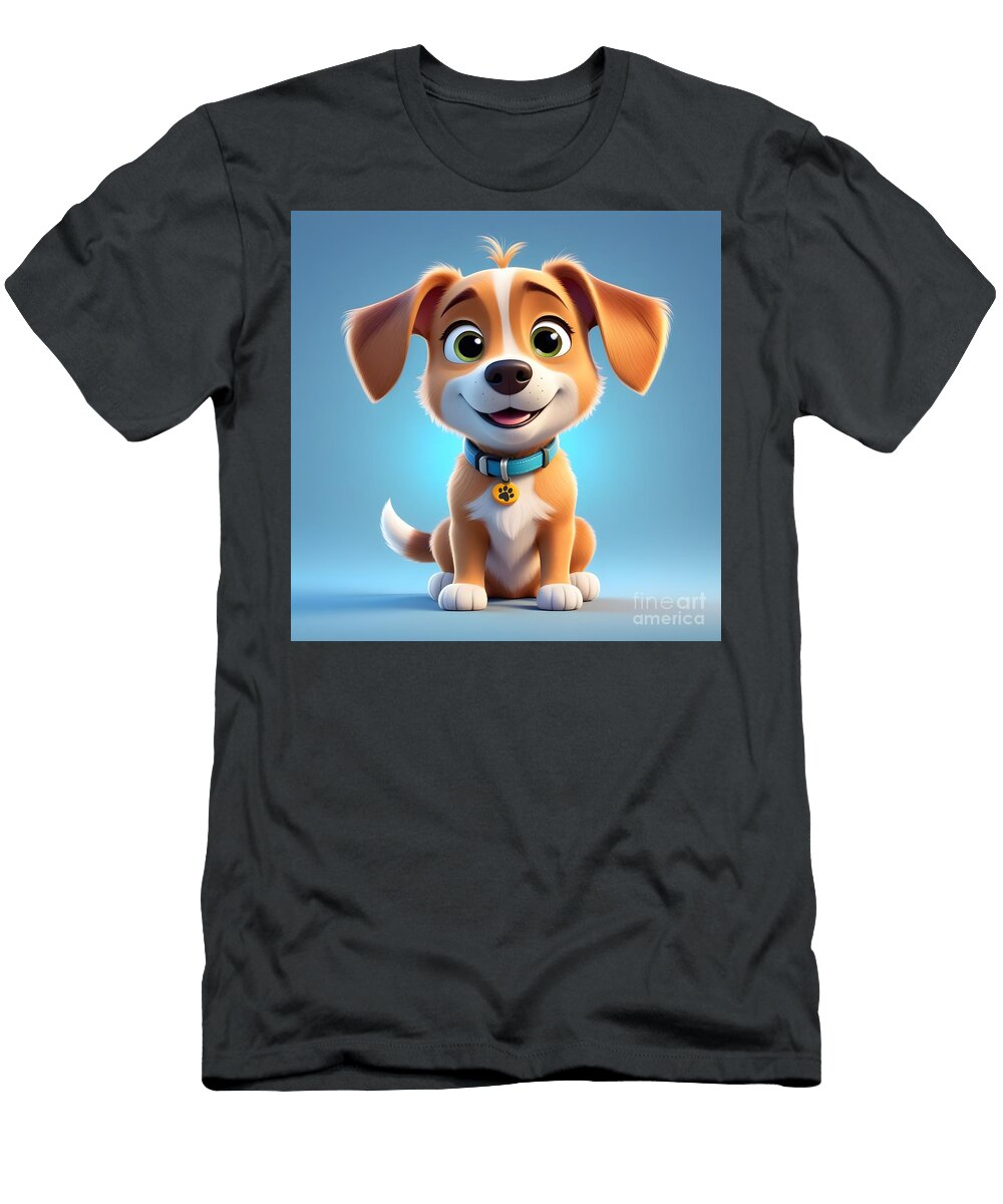 Cartoon Characters Animals for Kids Kid Friendly Animal Cartoon Animals Baby Dog Mounir Khalfouf T-Shirt