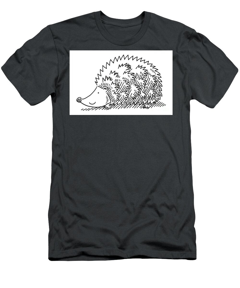 Cartoon Hedgehog Drawing Frank Ramspott T-Shirt