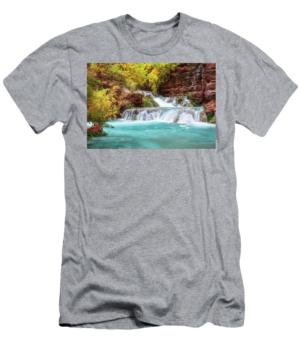 Cascade At Havasu Creek with a Touch of Fall Colors Alex Mironyuk T-Shirt