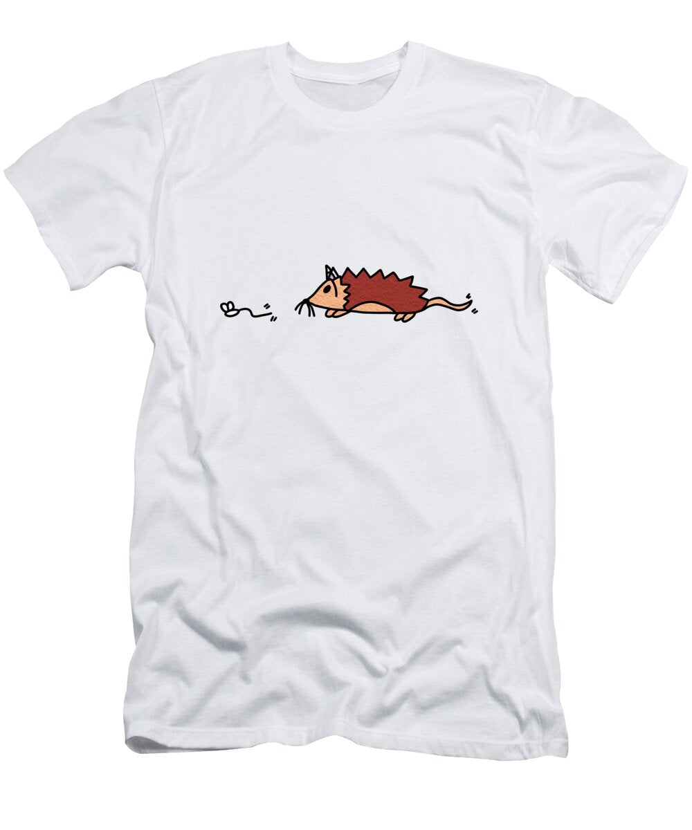 Cat Hog Chasing a Mouse Anastasiya Malakhova T-Shirt