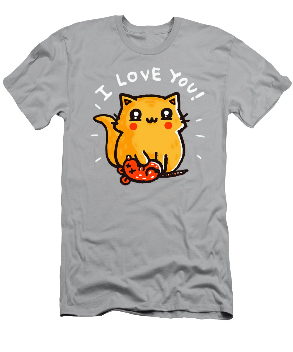 Cat I Love You Abe Yana T-Shirt
