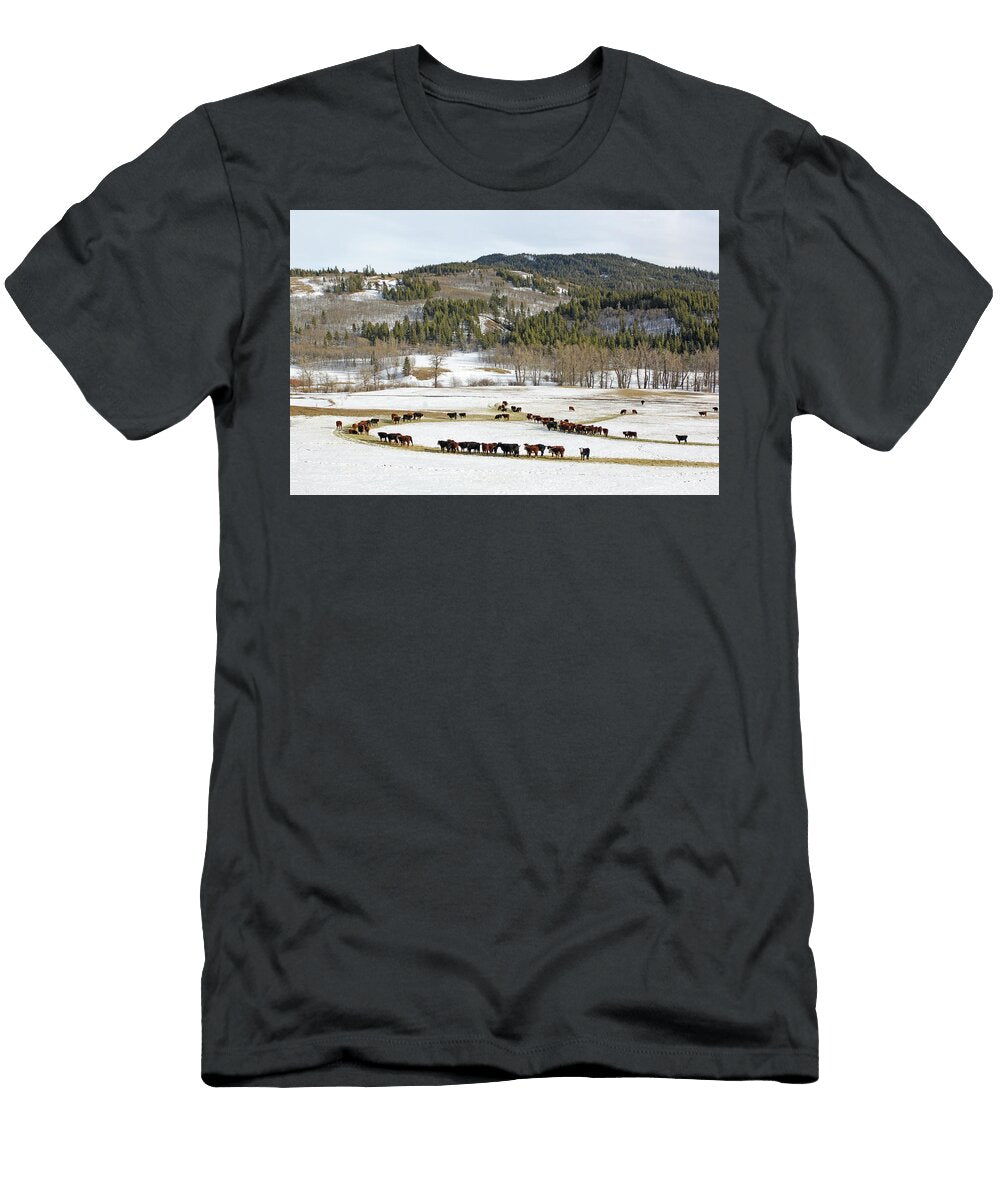 Cattle in Winter Christian Heeb T-Shirt