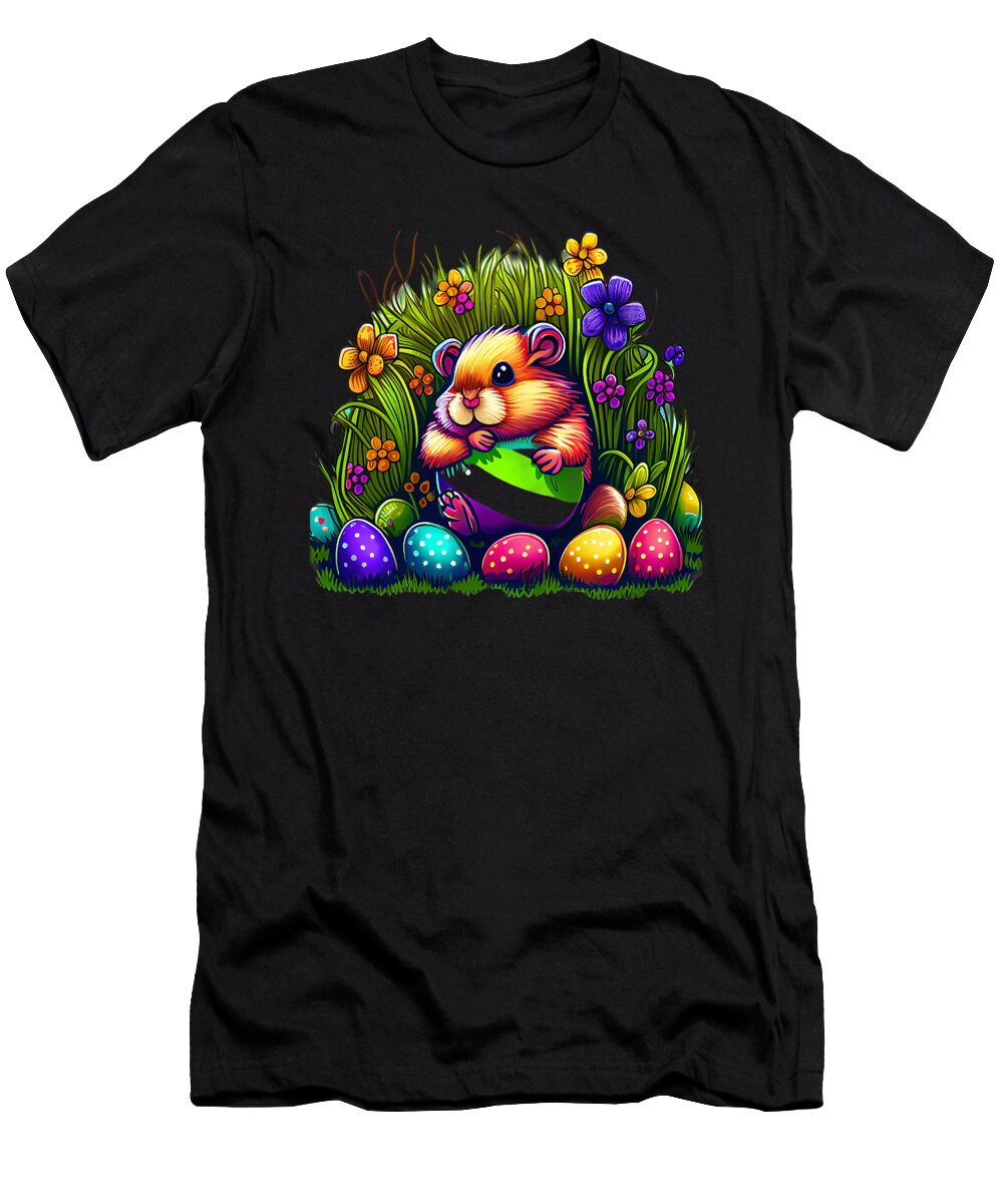 Celebrate the Holiday in Style with Cute Hamster Egg Art Dhbubble T-Shirt