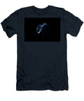 Centered Blue Abstract Swirly Smoke Art Plume Johan Ferret T-Shirt