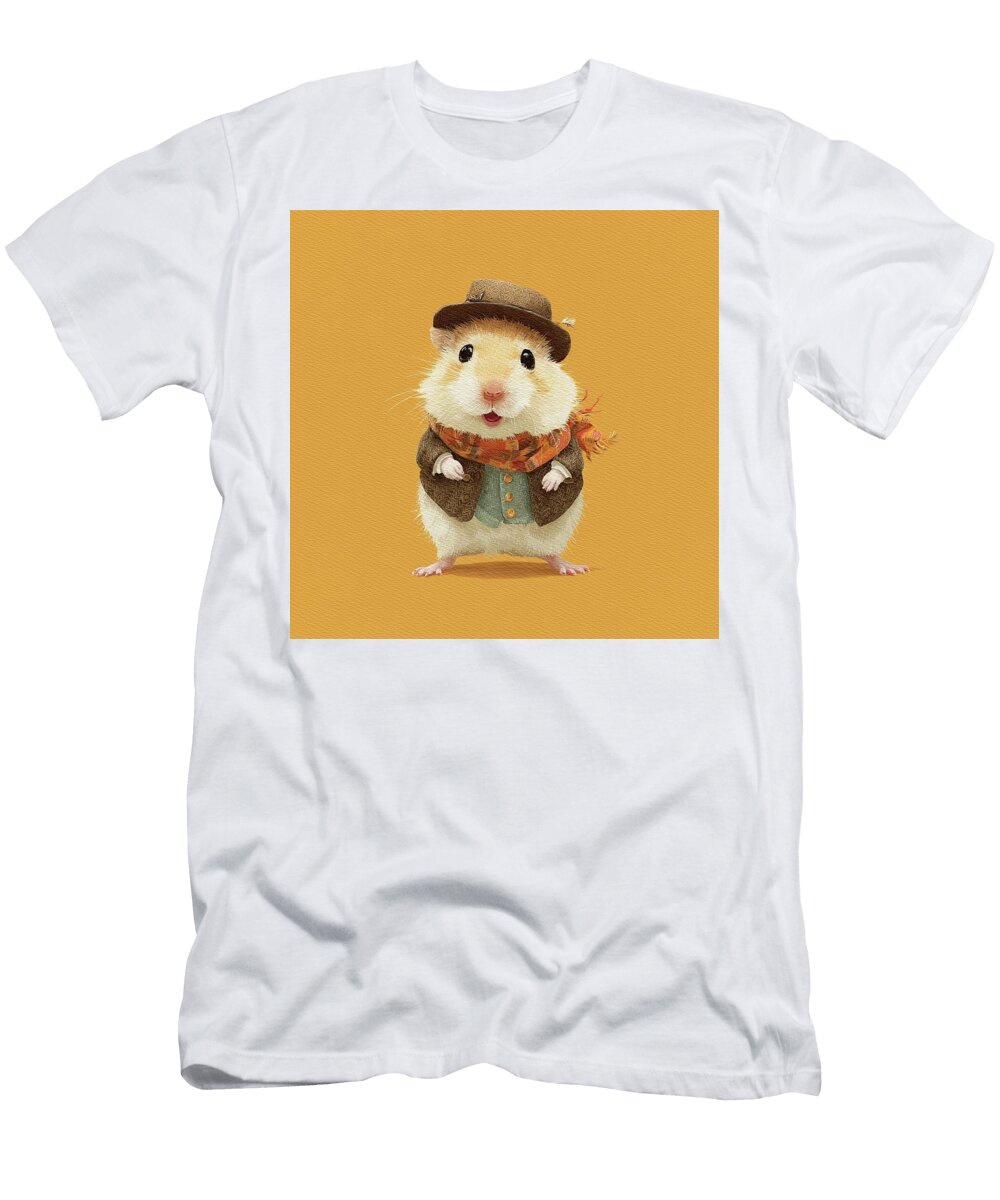 Charming Gerbil in Vintage Attire Sarah Kirk T-Shirt