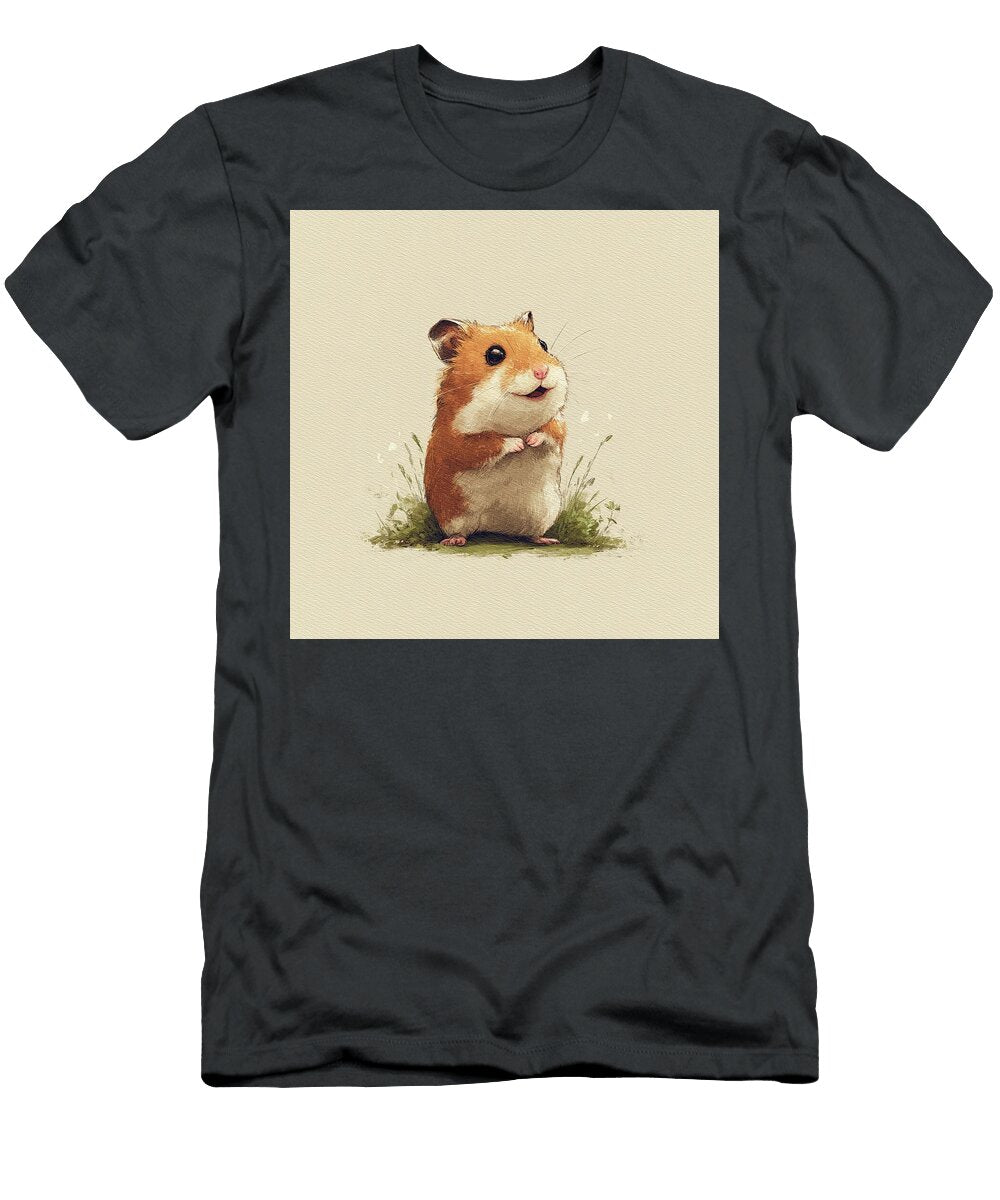 Charming Hamster in the Grass Sarah Kirk T-Shirt