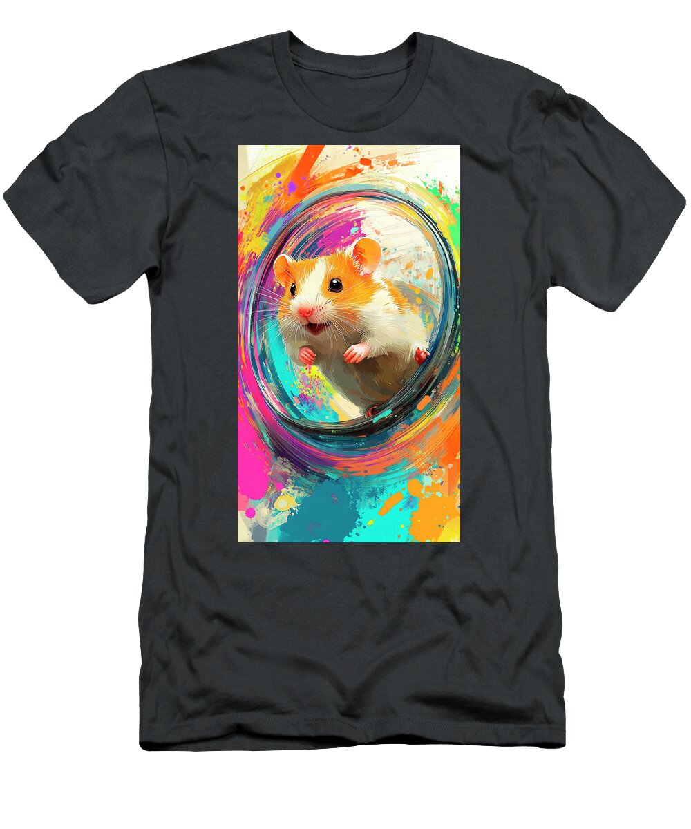 Cheerful Hamster in Vibrant Colors Cortez Schinner T-Shirt