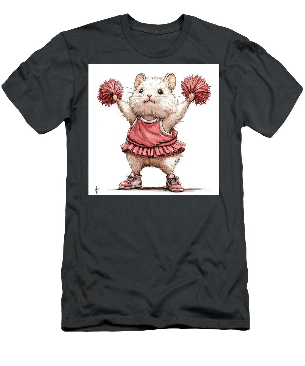 Cheerleader Hamster with Pom Poms Yagana Sumba T-Shirt