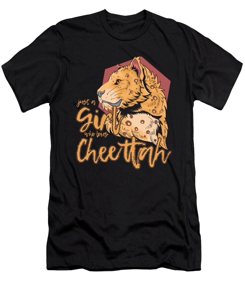 Cheetah Girl Cheetah Fan Cheetah Lover Feline Big Cat Animal Art Gift Thomas Larch T-Shirt
