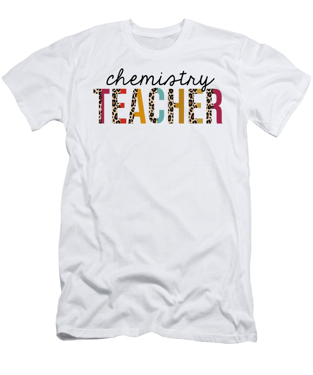 Chemistry Teacher Leopard Print Funny Jensen Cena T-Shirt
