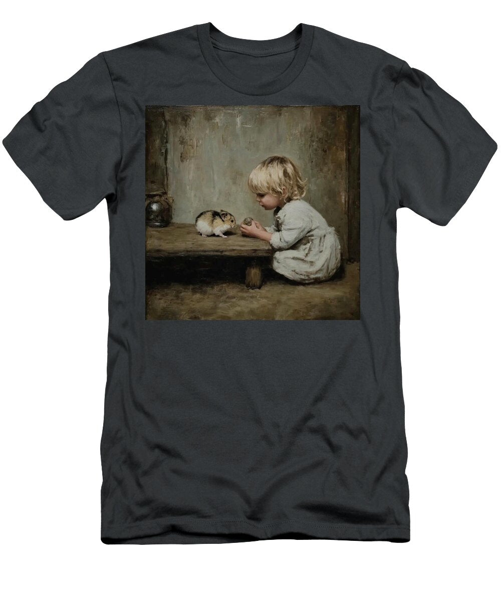 Child Playing with a Hamster Fabrizio Cassetta T-Shirt