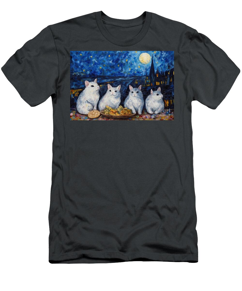 Chinchillas Blue Painting N Akkash T-Shirt
