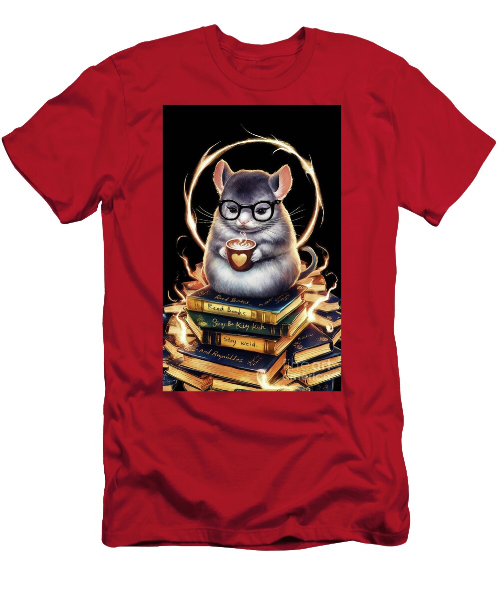 Chinchillas Lover Book Lover Read Books Book Lover Gift Book Reader Gift for Librarian Read Books Be Kind Stay Weird Be Kind Grover Mcclure T-Shirt