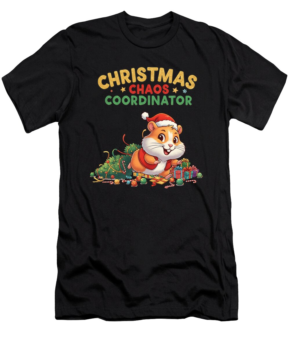 Christmas Chaos Coordinator Xmas Hamster Funny Zyneu Gangd T-Shirt