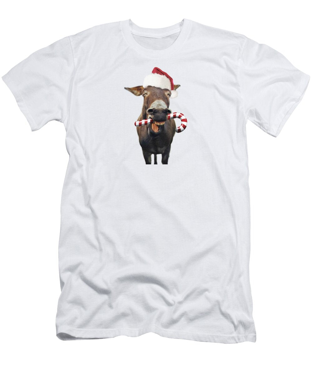Christmas Donkey Santa Donkey Donkey Santa Johnnie Art T-Shirt